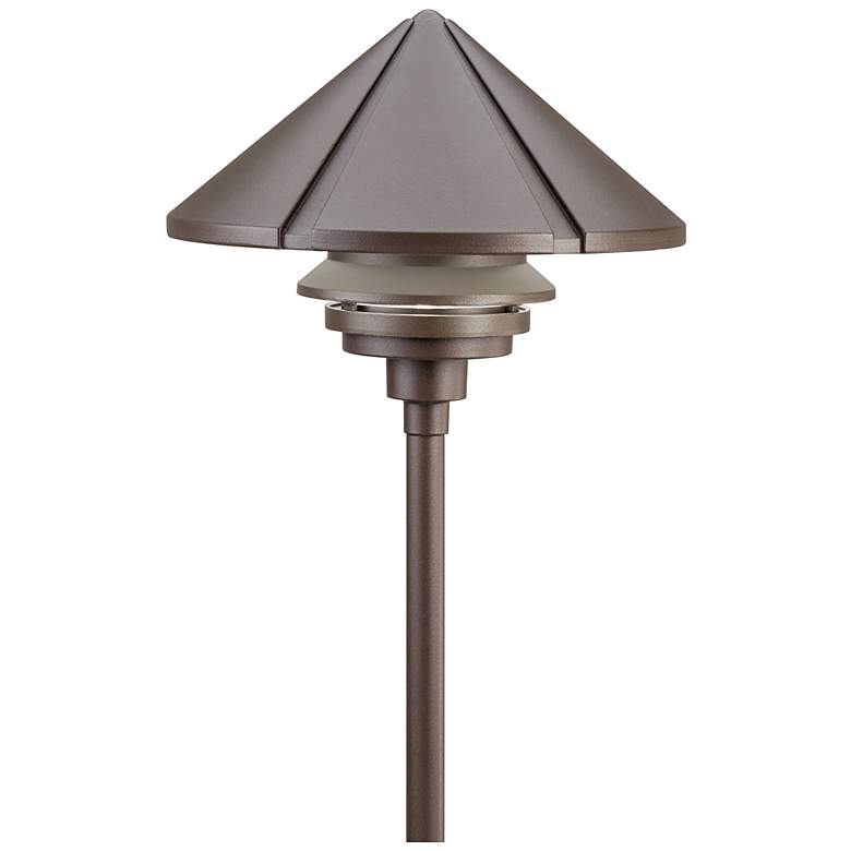 Image 2 Kichler Six Groove 9 1/2" High Bronze Path/Spread Light