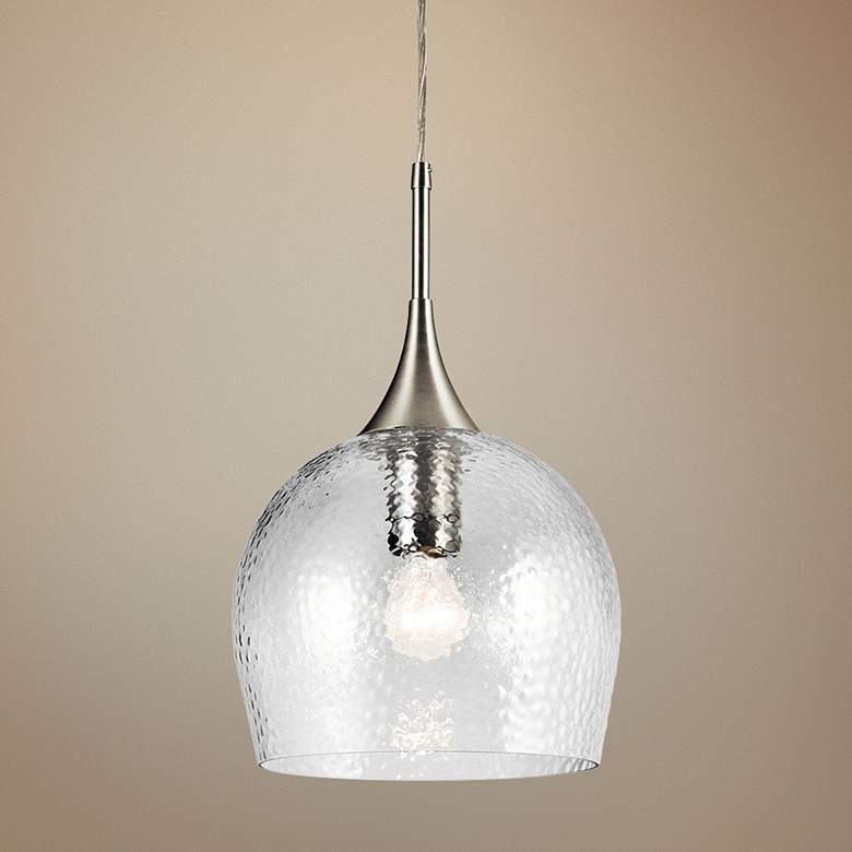 Image 1 Kichler Sloane 10 1/2 inch Wide Brushed Nickel Mini Pendant