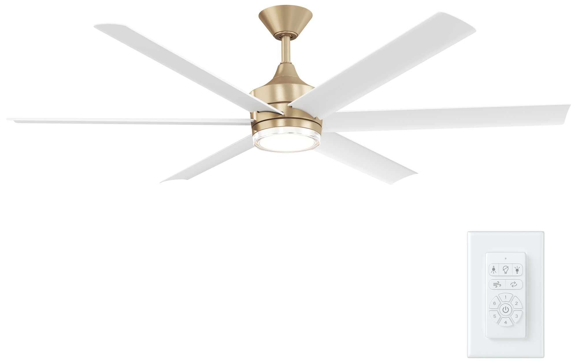 Image 3 Kichler Solen 6 Blade 65" Ceiling Fan Ch more views