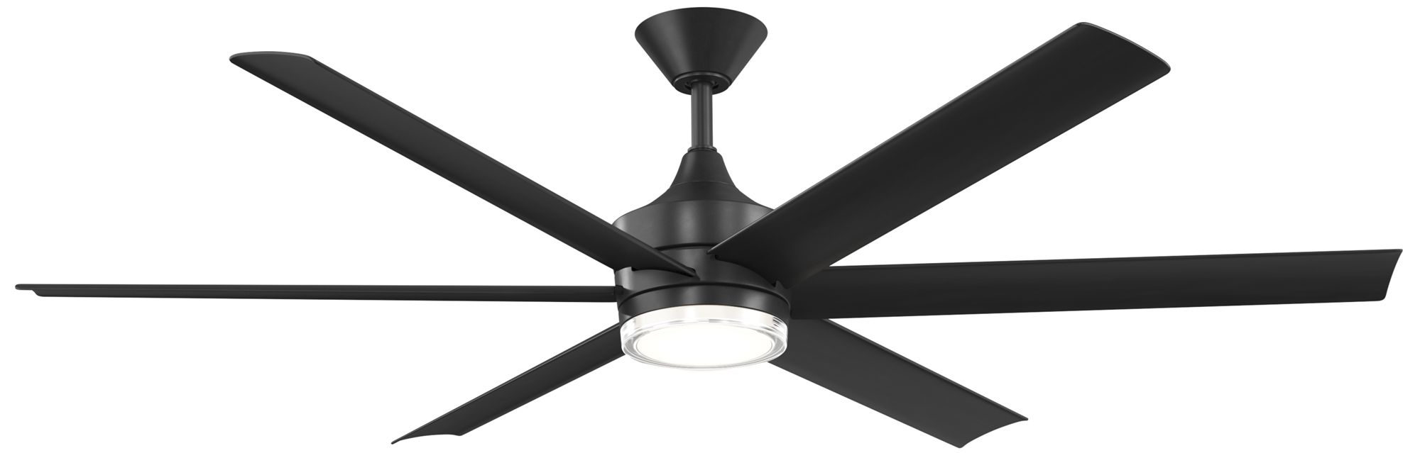 Image 2 Kichler Solen 6 Blade 65" Ceiling Fan Matte Black Matte Black Blades