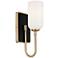 Kichler Solia 13.5 Inch 1 Light Wall Sconce  in Champagne Bronze with Black
