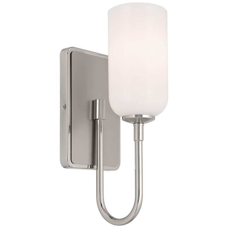 Image 1 Kichler Solia 13.5 Inch 1 Light Wall Sconce in Polished Nickel