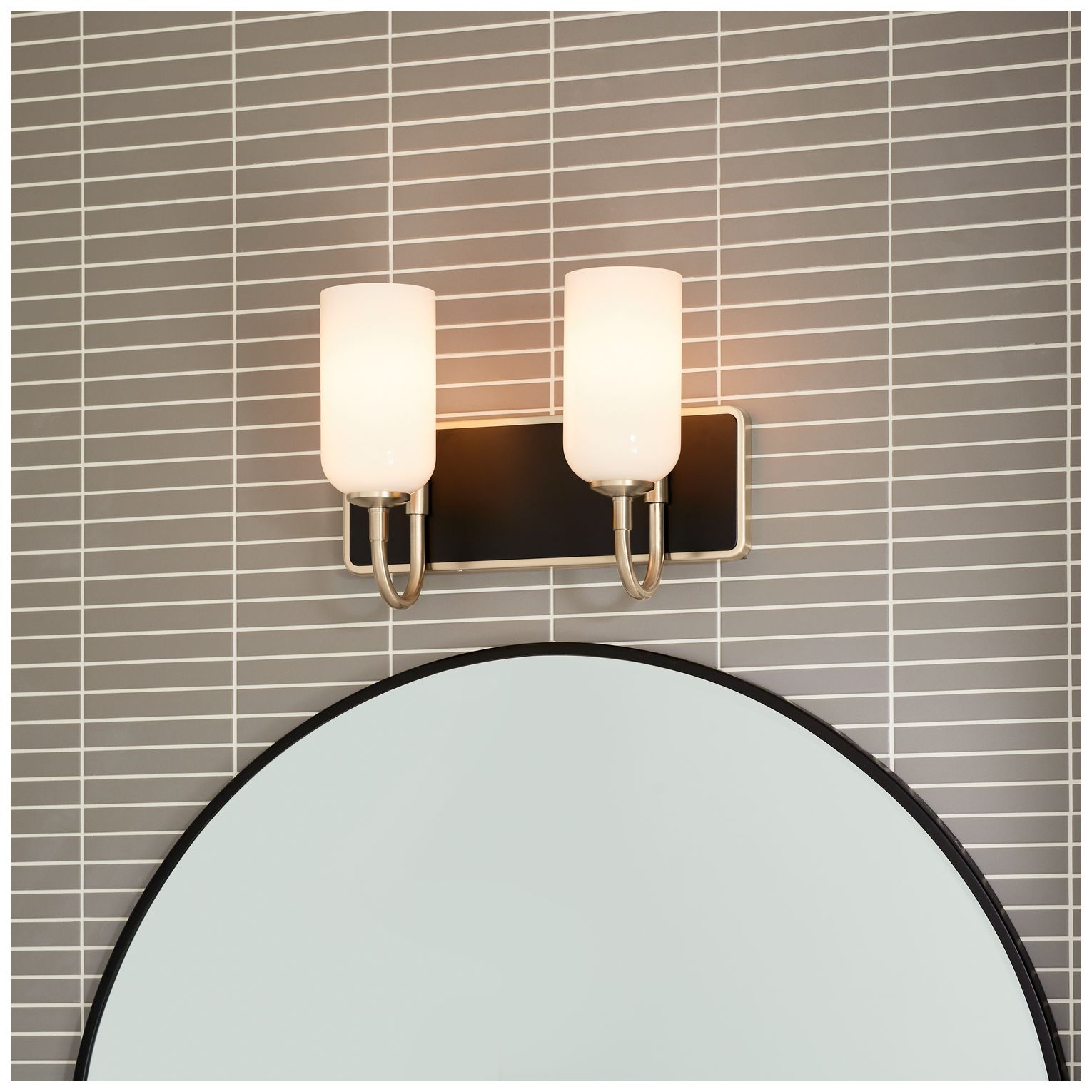 Kichler Solia 14.25 Inch 2 Light Vanity  Champagne Bronze with Black