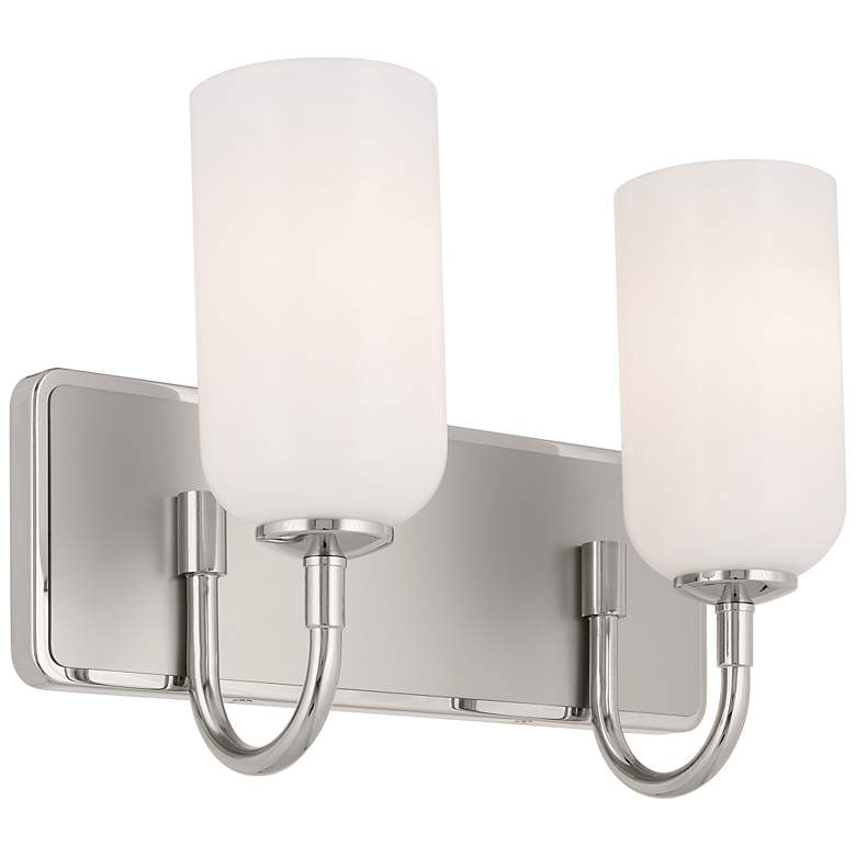 Image 2 Kichler Solia 14.25 Inch 2 Light Vanity in Polished Nickel