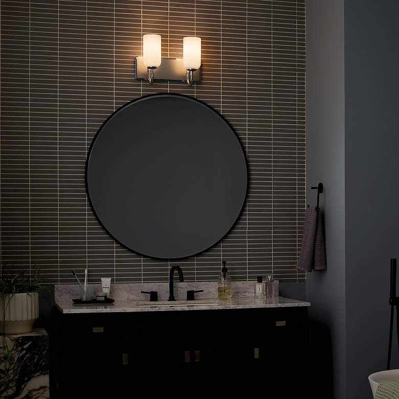 Image 7 Kichler Solia 14.25 Inch 2 Light Vanity in Polished Nickel more views