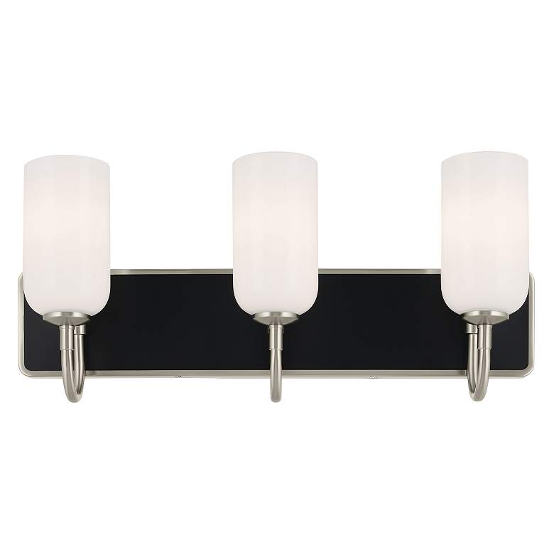 Image 5 Kichler Solia 24 Inch 3 Light Vanity in Brushed Nickel with Black more views
