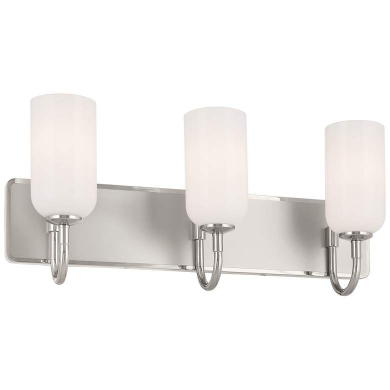 Image 1 Kichler Solia 24 Inch 3 Light Vanity in Polished Nickel with Stain Nickel
