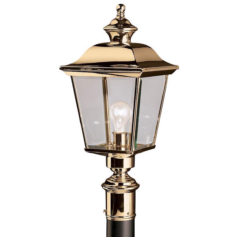 Image 2 Kichler Solid Brass 22 inch High Outdoor Post Light