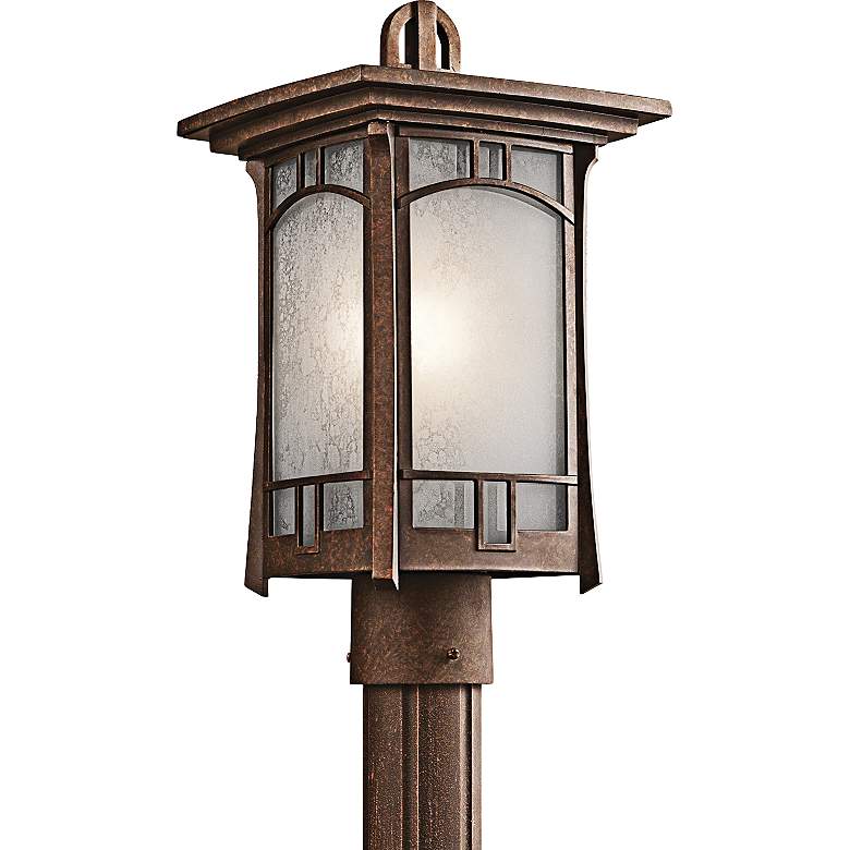 Image 1 Kichler Soria Aged Bronze Outdoor Post Mount Light