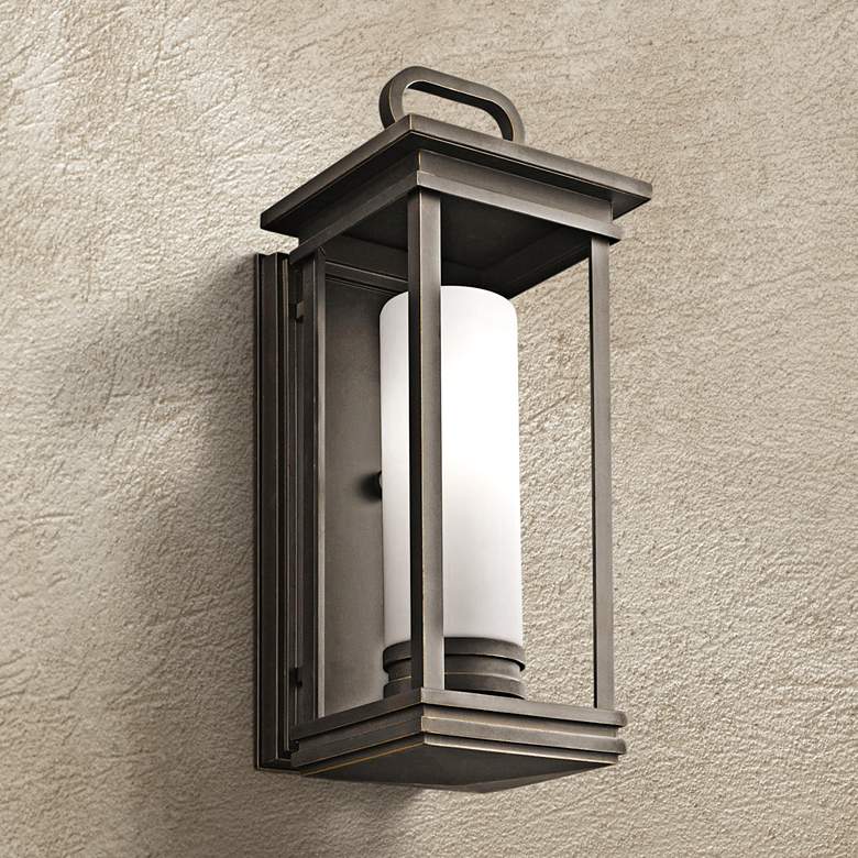 Image 1 Kichler South Hope 17 3/4 inch High Bronze Outdoor Wall Light
