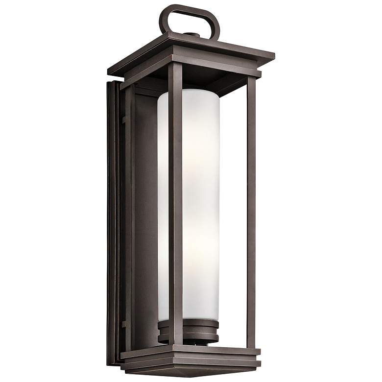 Image 2 Kichler South Hope 28 inch High Rubbed Bronze Outdoor Wall Light