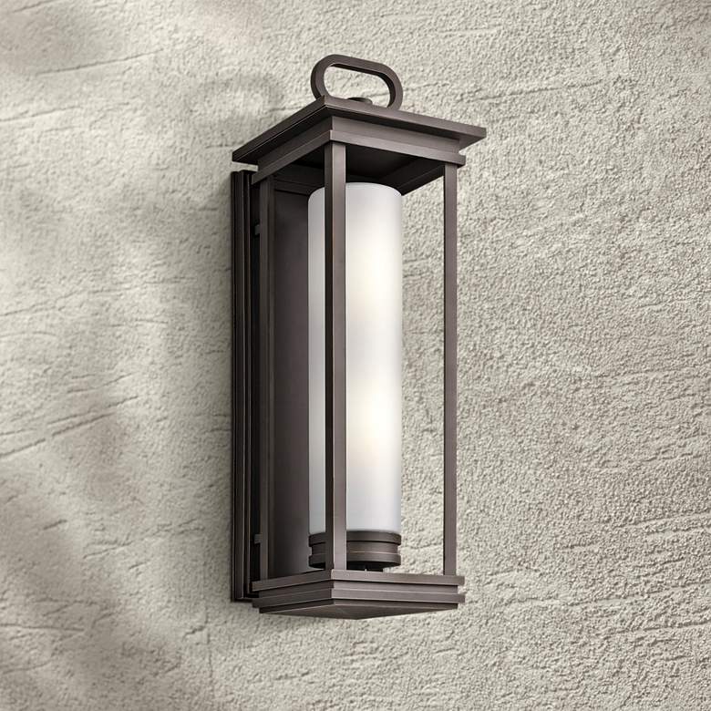 Image 1 Kichler South Hope 28 inch High Rubbed Bronze Outdoor Wall Light