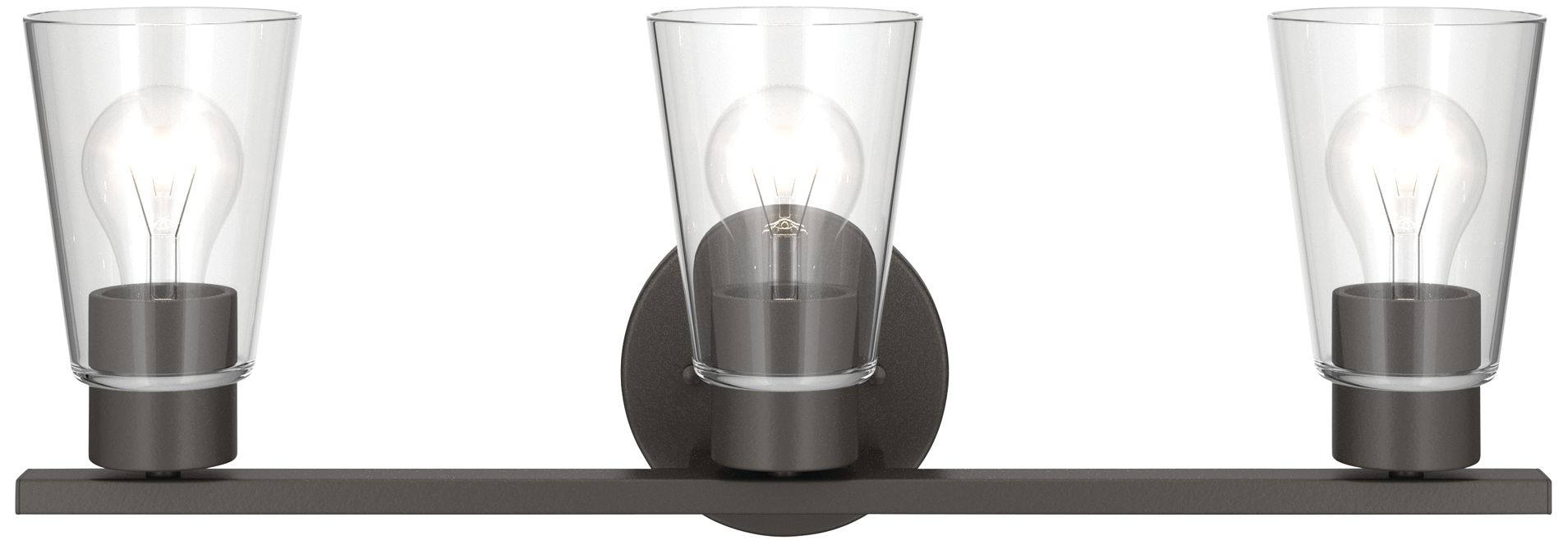 Image 3 Kichler Stamos 22.25" 3-Light Vanity Light with Clear Glass in Olde Bronze more views