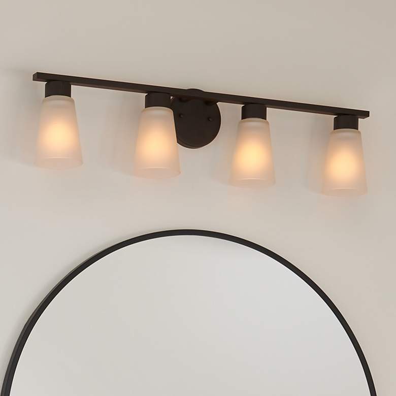 Image 1 Kichler Stamos 22 1/4" Wide Olde Bronze 3-Light Bath Light