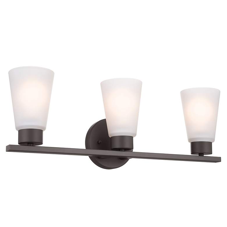 Image 4 Kichler Stamos 22 1/4" Wide Olde Bronze 3-Light Bath Light more views