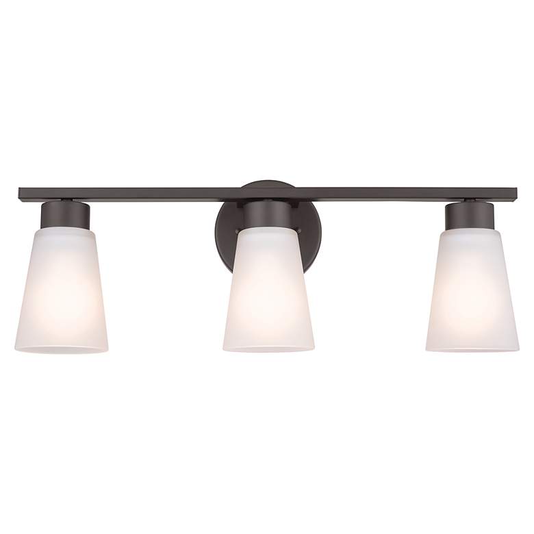 Image 6 Kichler Stamos 22 1/4" Wide Olde Bronze 3-Light Bath Light more views