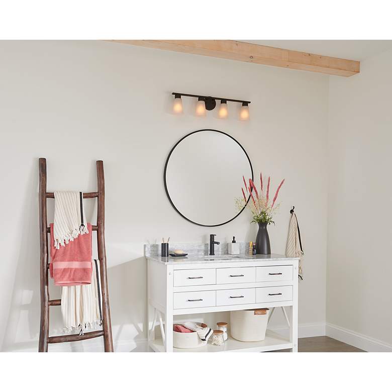 Image 7 Kichler Stamos 22 1/4" Wide Olde Bronze 3-Light Bath Light more views