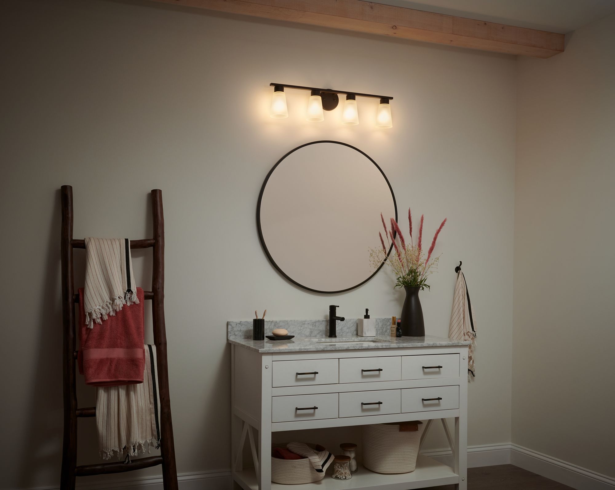 Kichler Stamos 22 1/4" Wide Olde Bronze 3-Light Bath Light