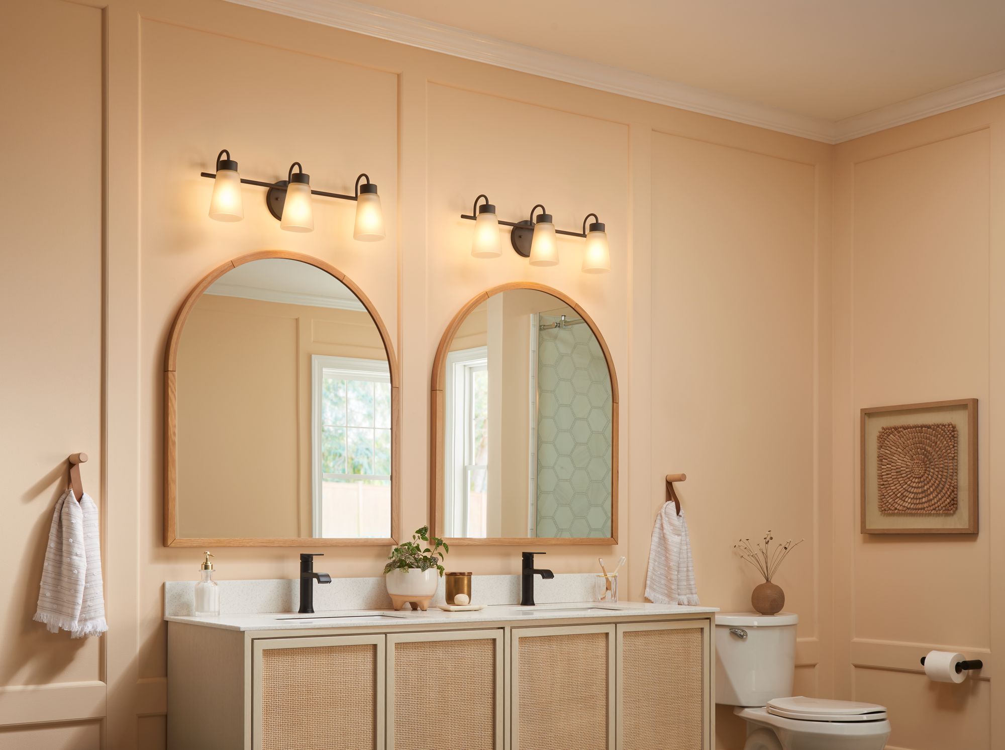 Kichler Stamos 22 1/4" Wide Olde Bronze 3-Light Bath Light