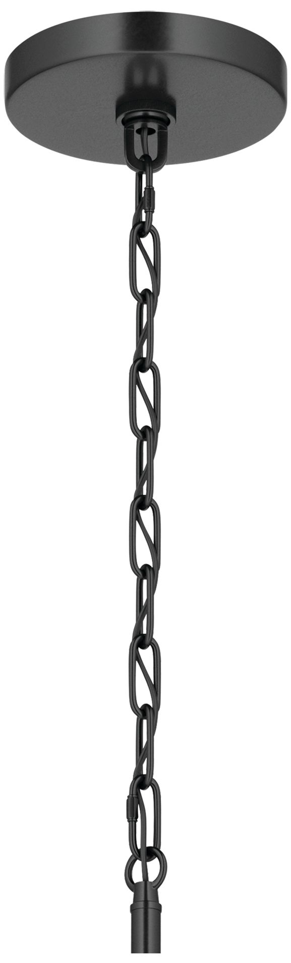 Image 5 Kichler Stamos 24" 9-Light 2-Tier Black Chandelier with Satin Etched Glass more views