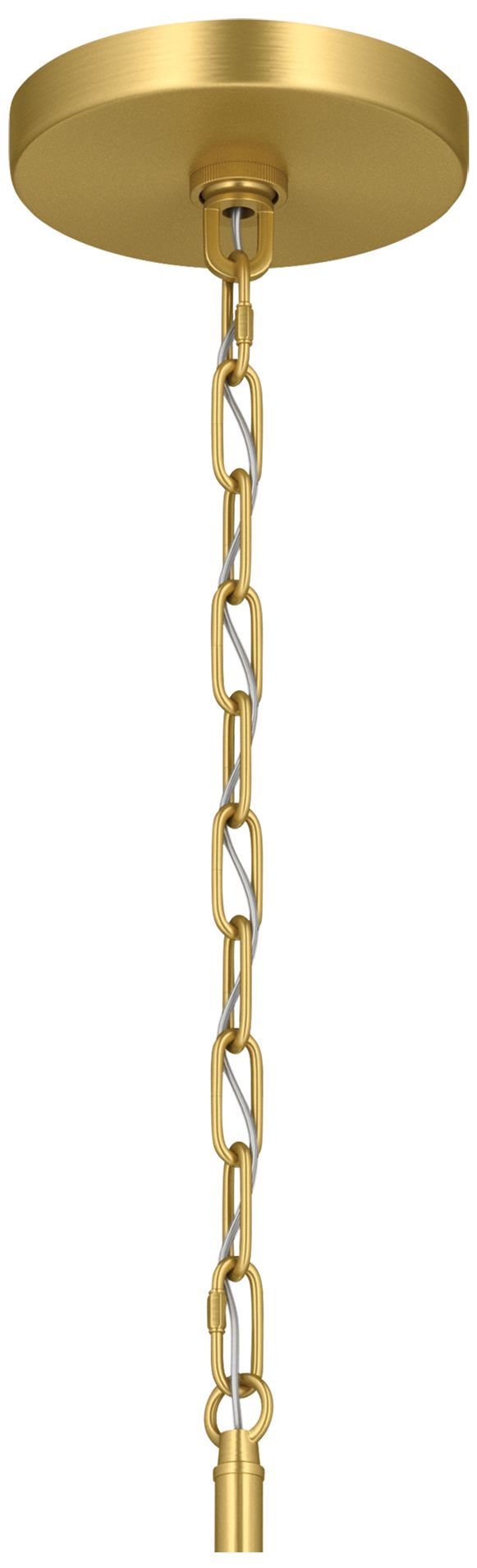 Image 5 Kichler Stamos 24" 9-Light 2-Tier Brushed Gold Chandelier w/Etched Glass more views
