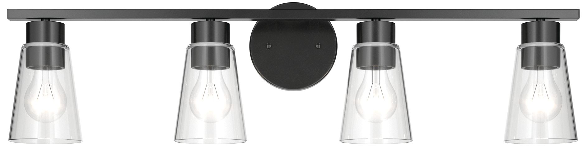 Image 6 Kichler Stamos 31.25" 4-Light Vanity Light with Clear Glass in Black more views