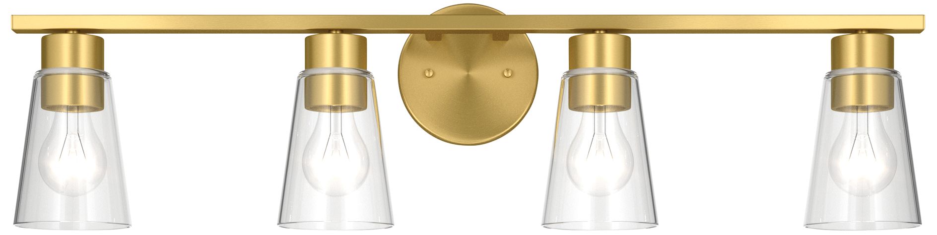 Image 6 Kichler Stamos 31.25" 4-Light Vanity Light with Clear Glass in Brushed Gold more views