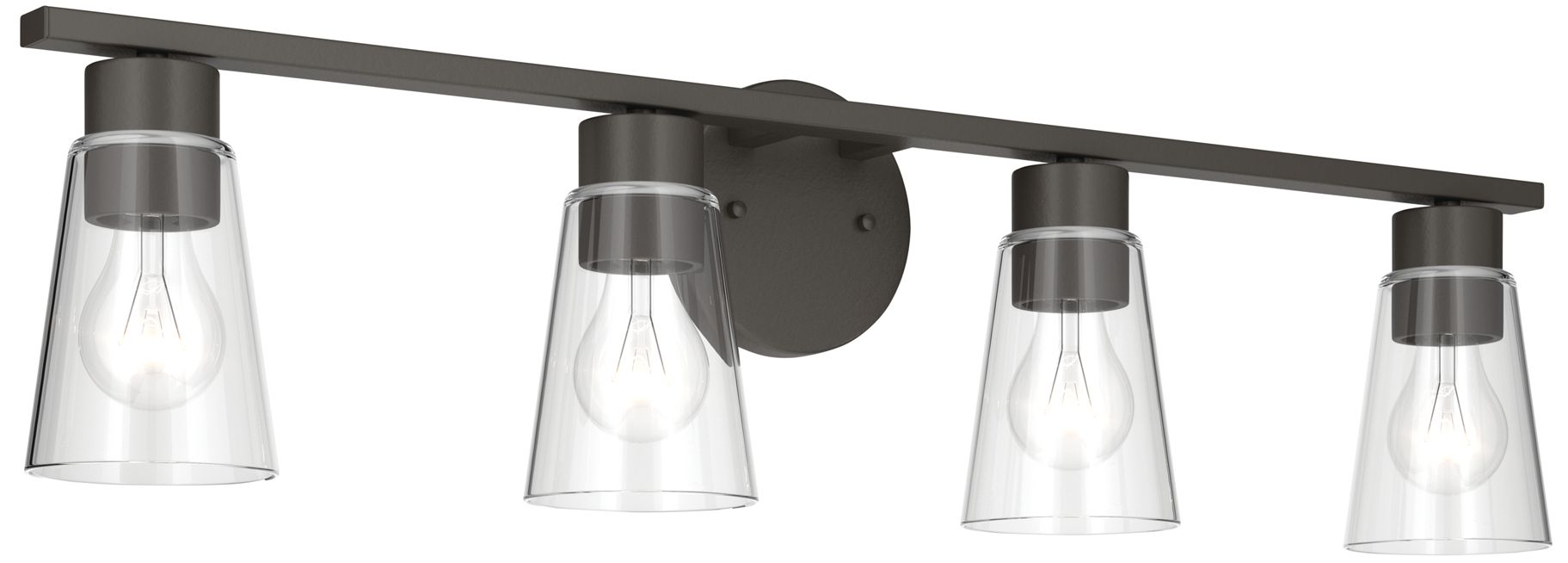 Kichler Stamos 31.25" 4-Light Vanity Light with Clear Glass in Olde Bronze