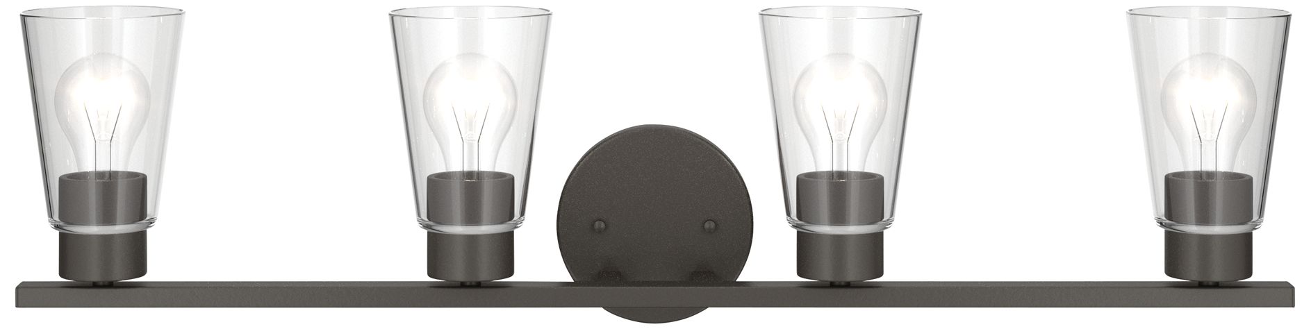 Image 3 Kichler Stamos 31.25" 4-Light Vanity Light with Clear Glass in Olde Bronze more views