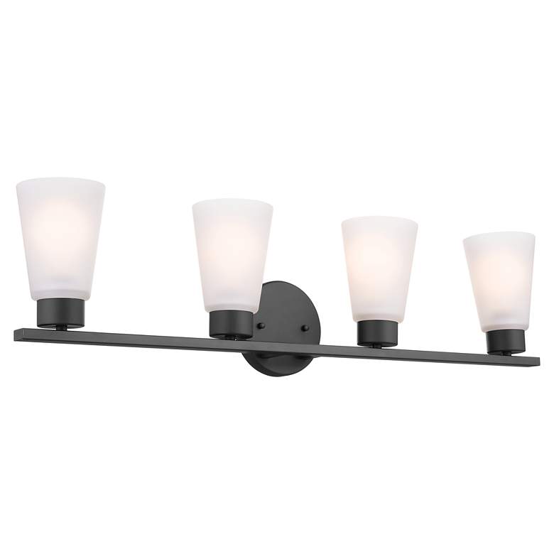 Image 4 Kichler Stamos 31 1/4" Wide Black 4-Light Vanity Bath Light more views