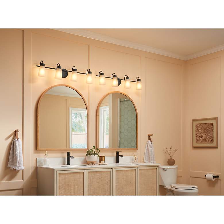Image 7 Kichler Stamos 31 1/4" Wide Black 4-Light Vanity Bath Light more views