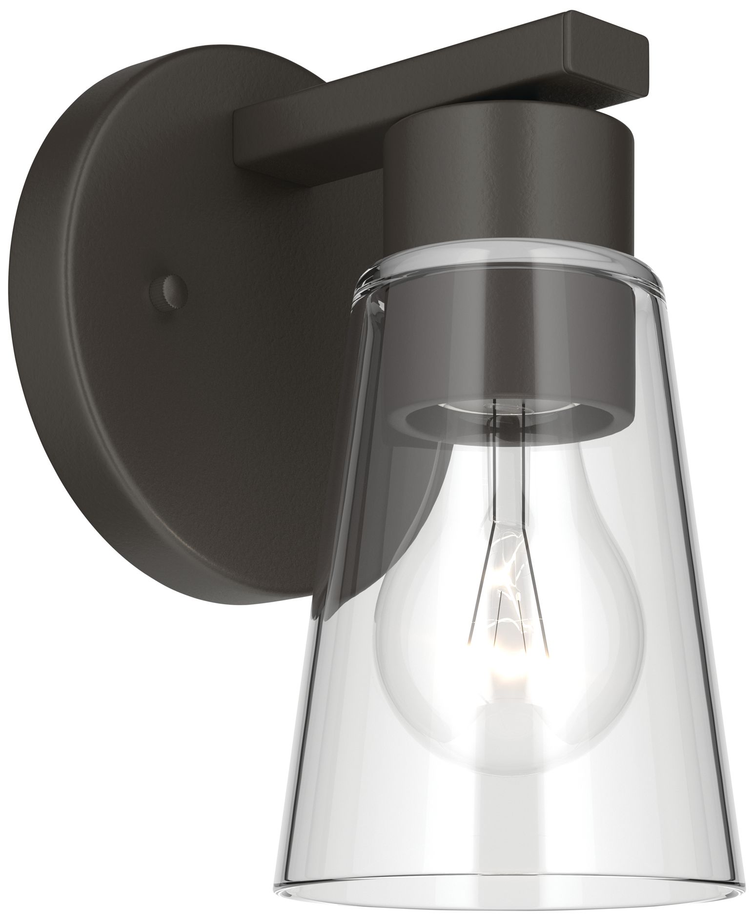 Kichler Stamos 8" 1-Light Wall Sconce with Clear Glass in Olde Bronze