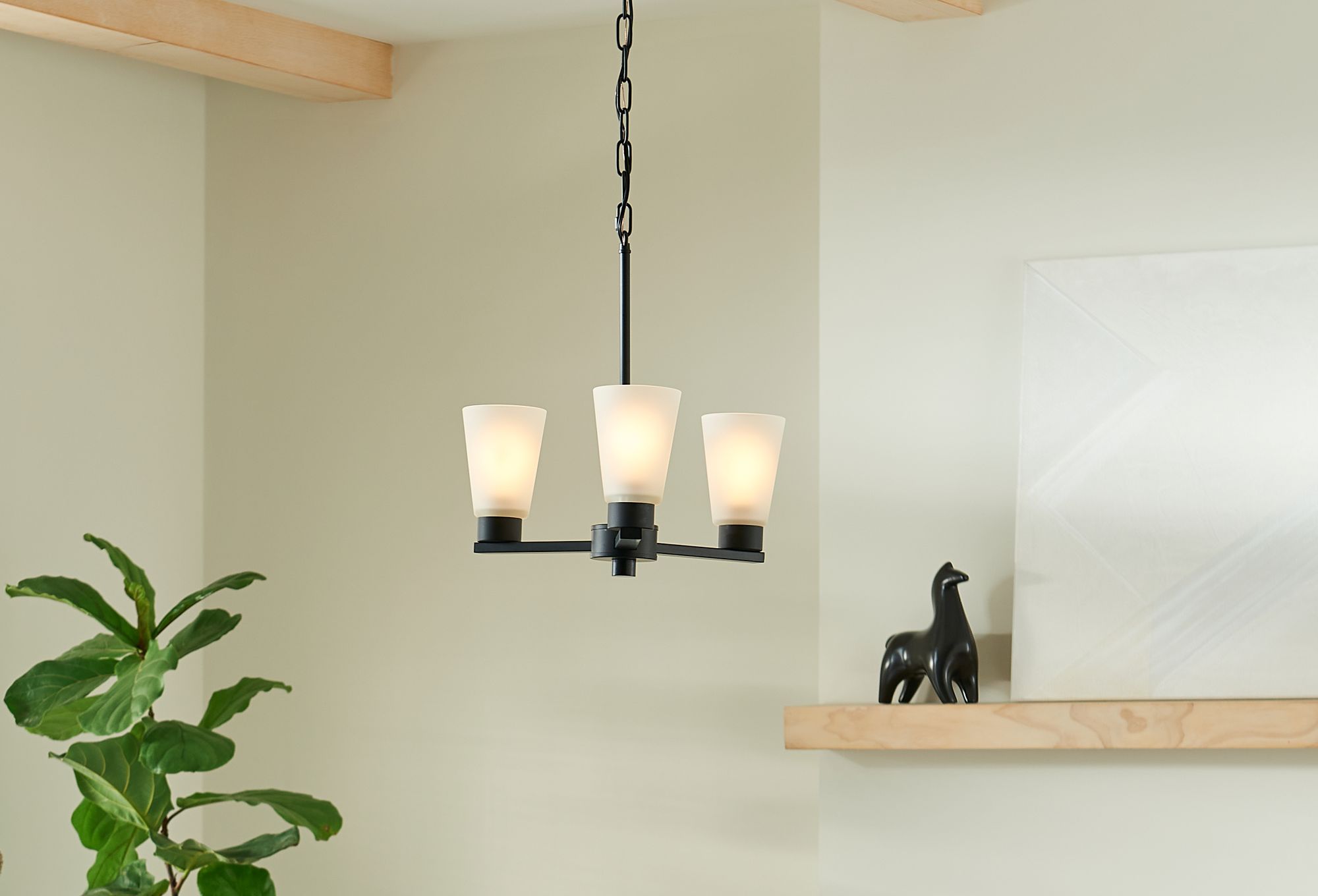Kichler Stamos Black Chandelier 3Lt