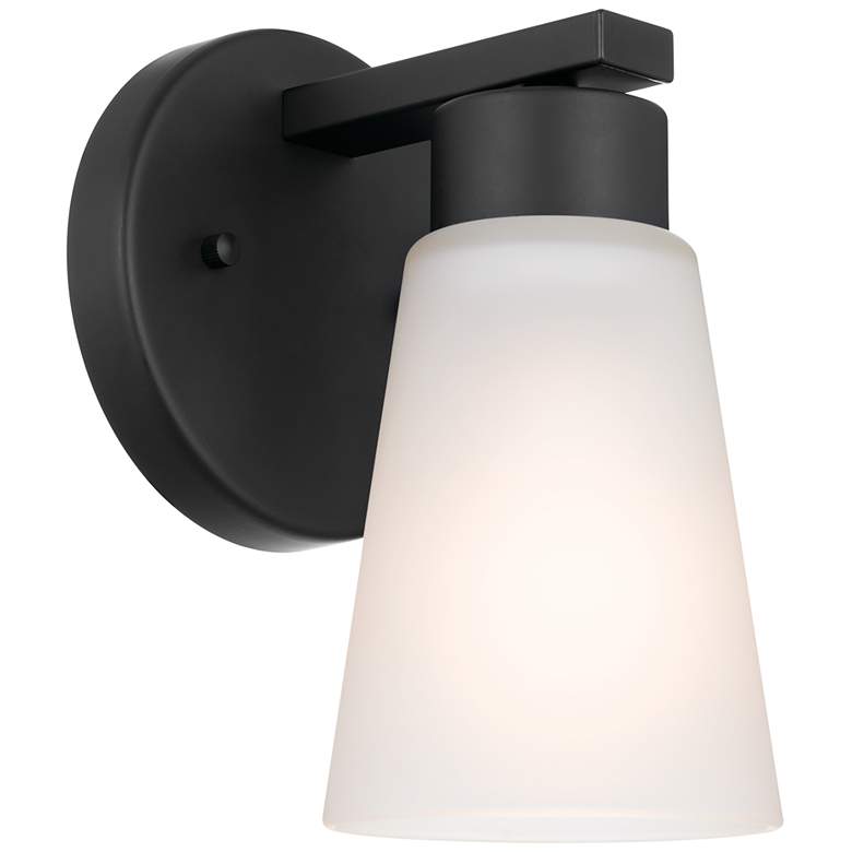 Image 2 Kichler Stamos Black Wall Sconce 1Lt