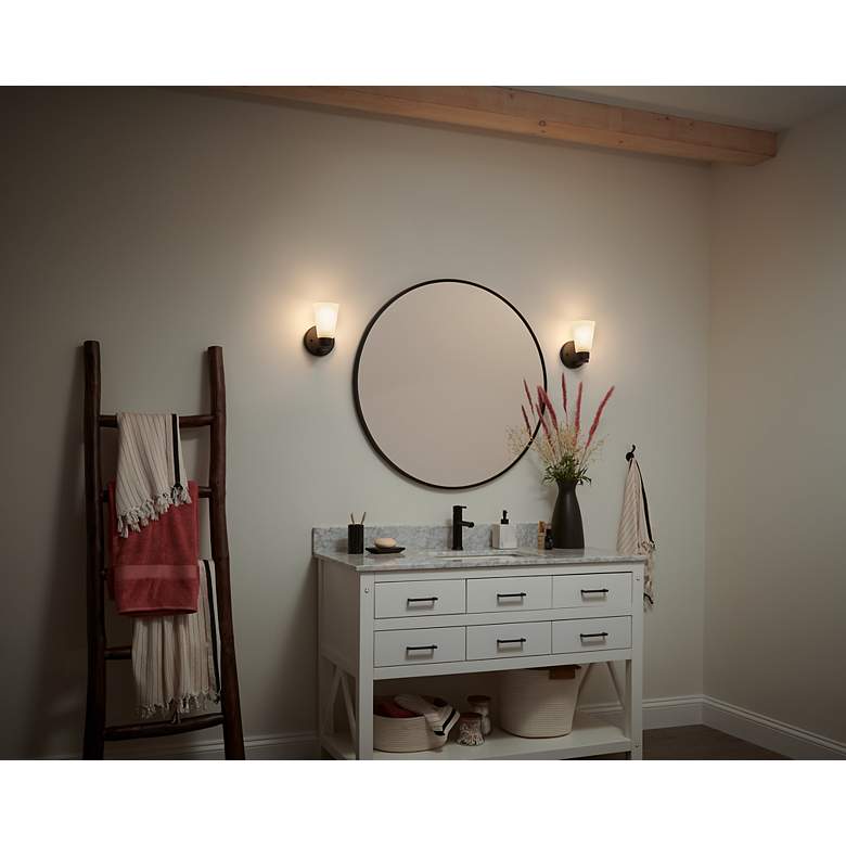 Image 7 Kichler Stamos Black Wall Sconce 1Lt more views
