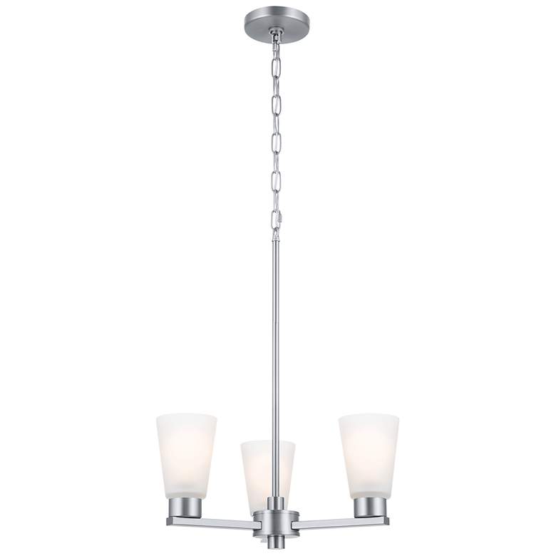 Image 2 Kichler Stamos Brushed Nickel Chandelier 3Lt