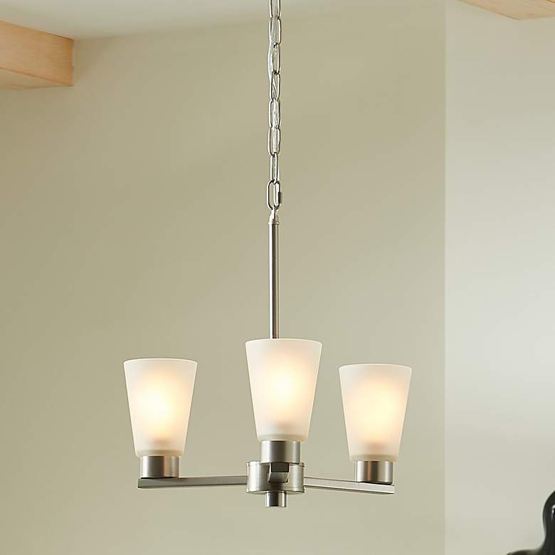 Image 1 Kichler Stamos Brushed Nickel Chandelier 3Lt