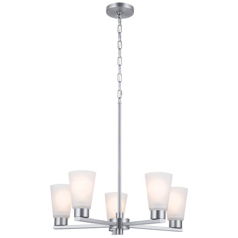 Image 2 Kichler Stamos Brushed Nickel Chandelier 5Lt