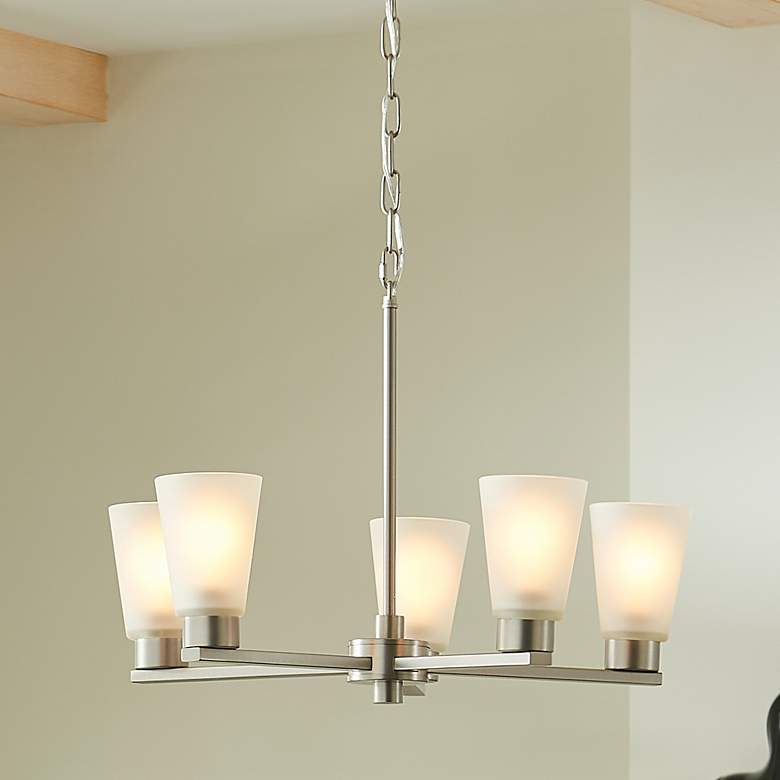 Image 1 Kichler Stamos Brushed Nickel Chandelier 5Lt