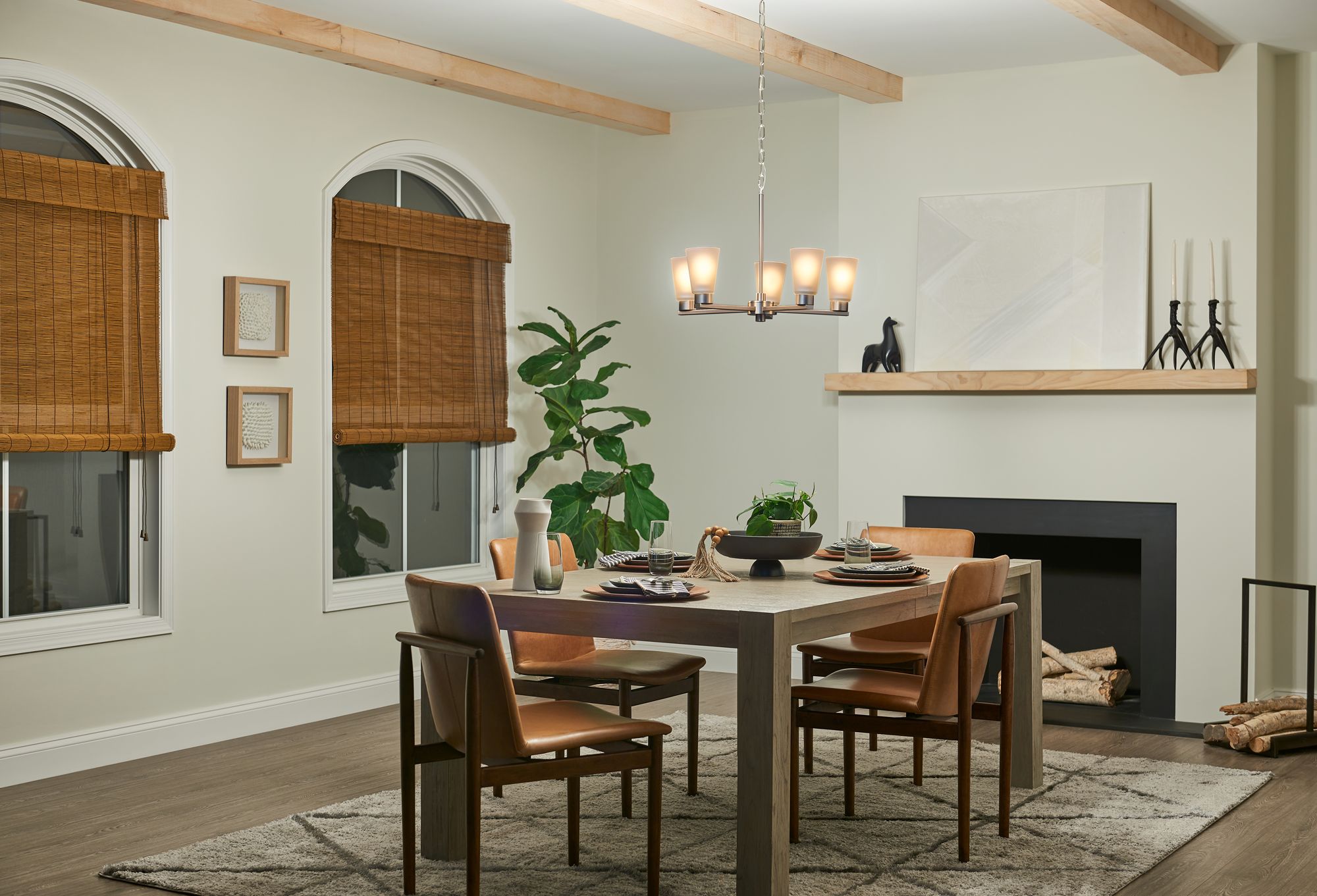 Kichler Stamos Brushed Nickel Chandelier 5Lt