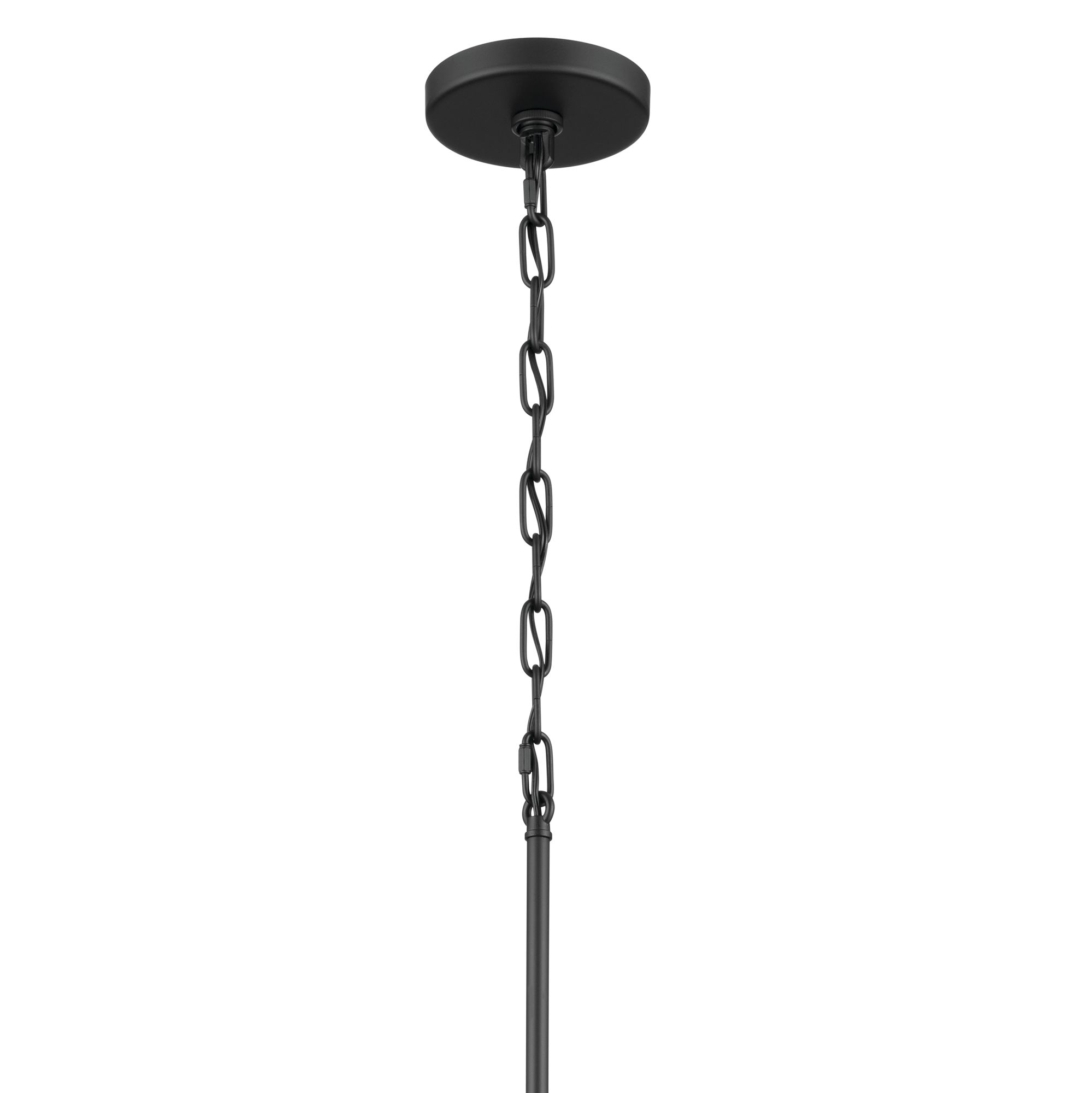 Image 6 Kichler Stamos Collection 5-Light Black Chandelier with Etched Glass Shades more views