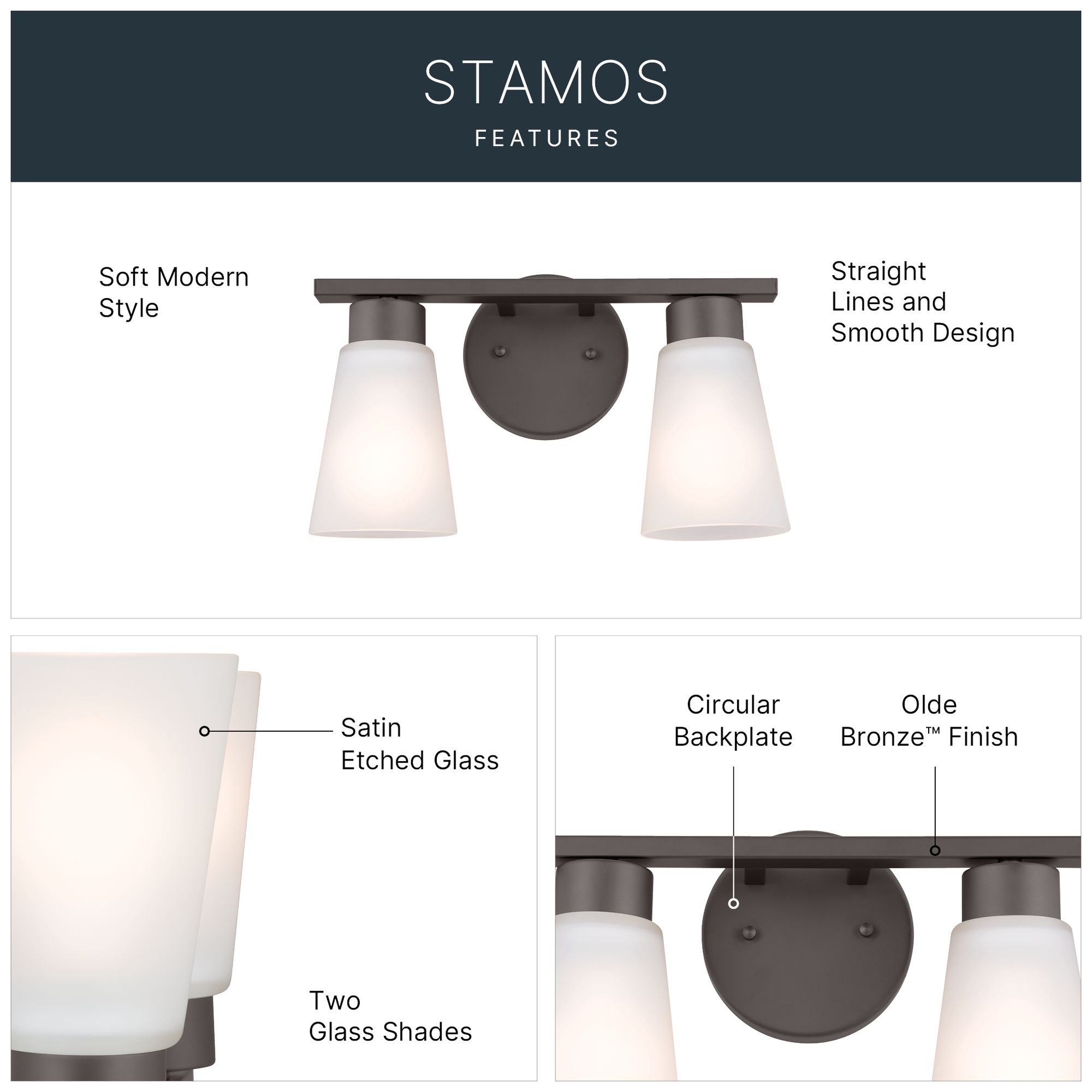 Kichler Stamos Olde Bronze Bath 2Lt