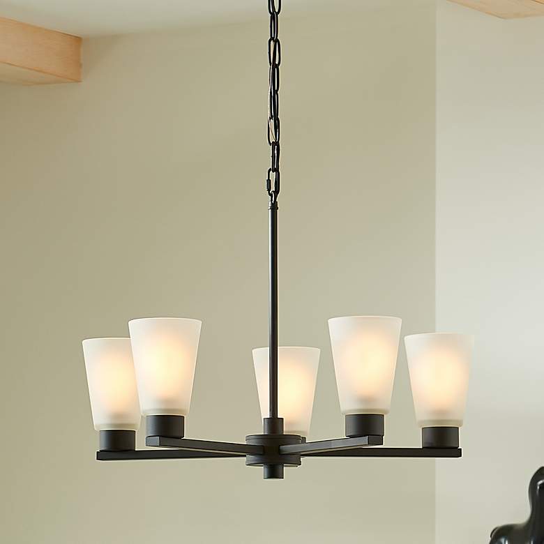 Image 2 Kichler Stamos Olde Bronze Chandelier 5Lt