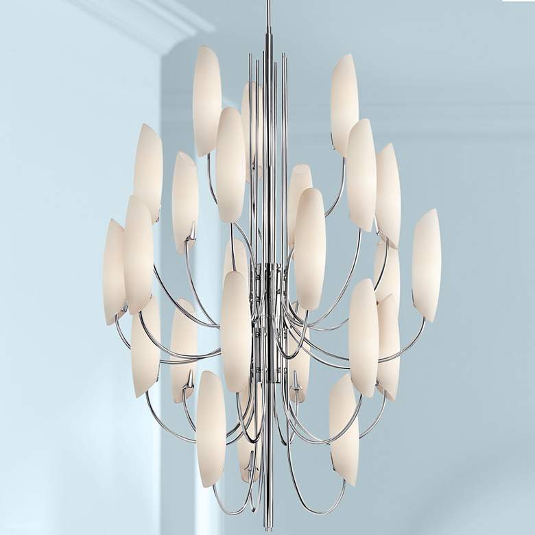 Image 1 Kichler Stella 36 inch Wide 24-Light Chrome Chandelier