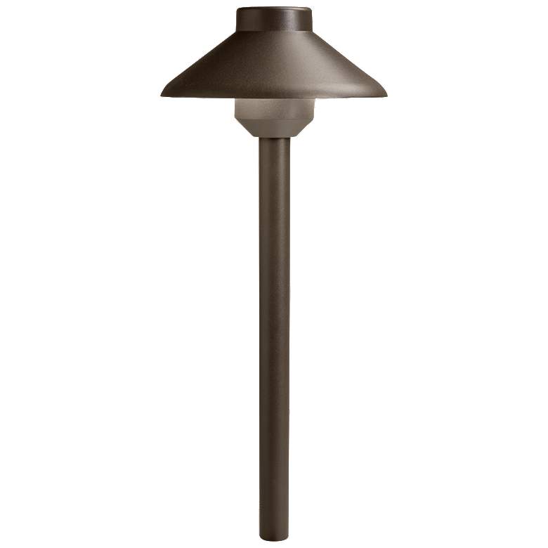 Image 1 Kichler Stepped Dome 22 1/2 inch High Textured Bronze LED Path Light