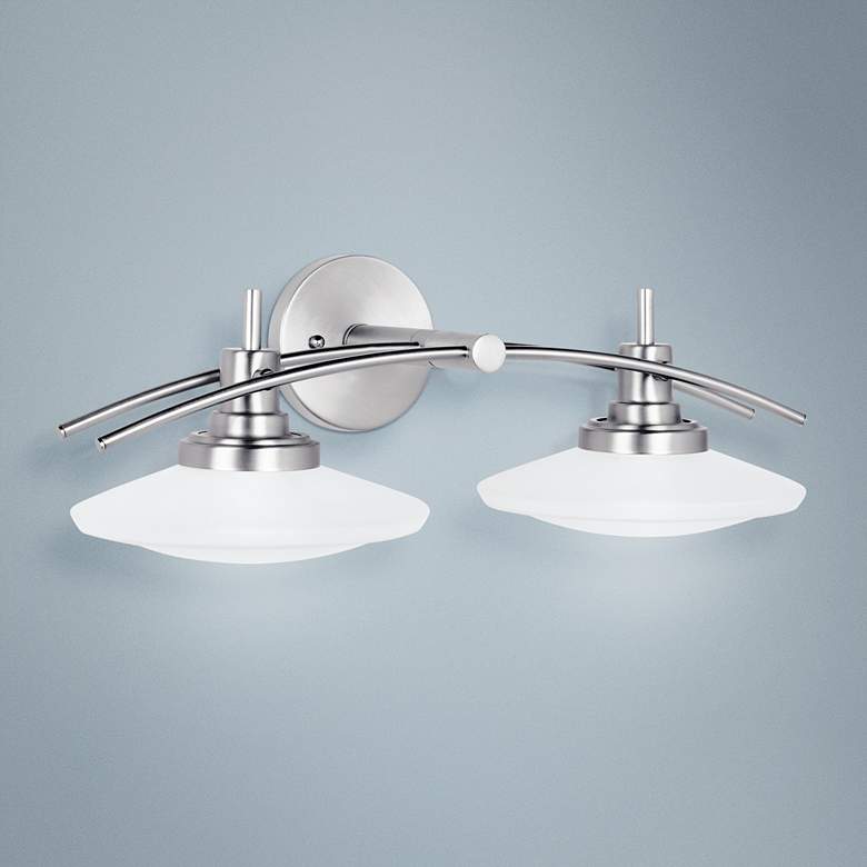 Image 1 Kichler Structures 22" Wide Modern Nickel Bathroom Light Fixture