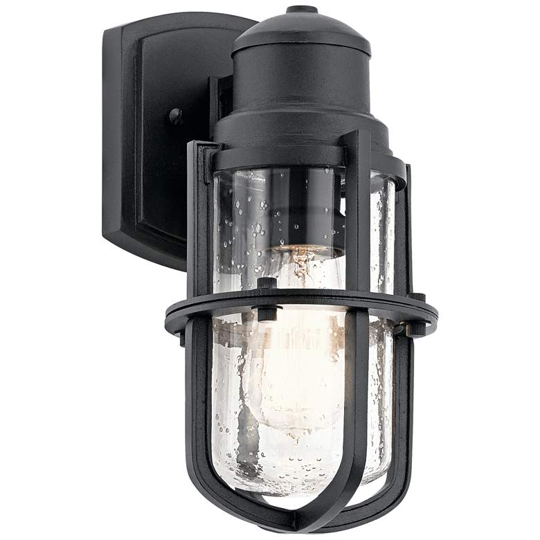 Image 2 Kichler Suri 11 1/4" High Textured Black Outdoor Wall Light