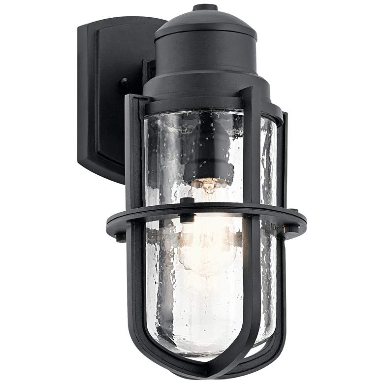 Image 1 Kichler Suri 15 1/2" High Textured Black Outdoor Wall Light