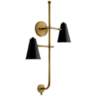 Kichler Sylvia 30 1/2"H Gold and Black Plug-In Wall Sconce