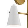 Kichler Sylvia 30 1/2" High Gold and White Plug-In Wall Sconce